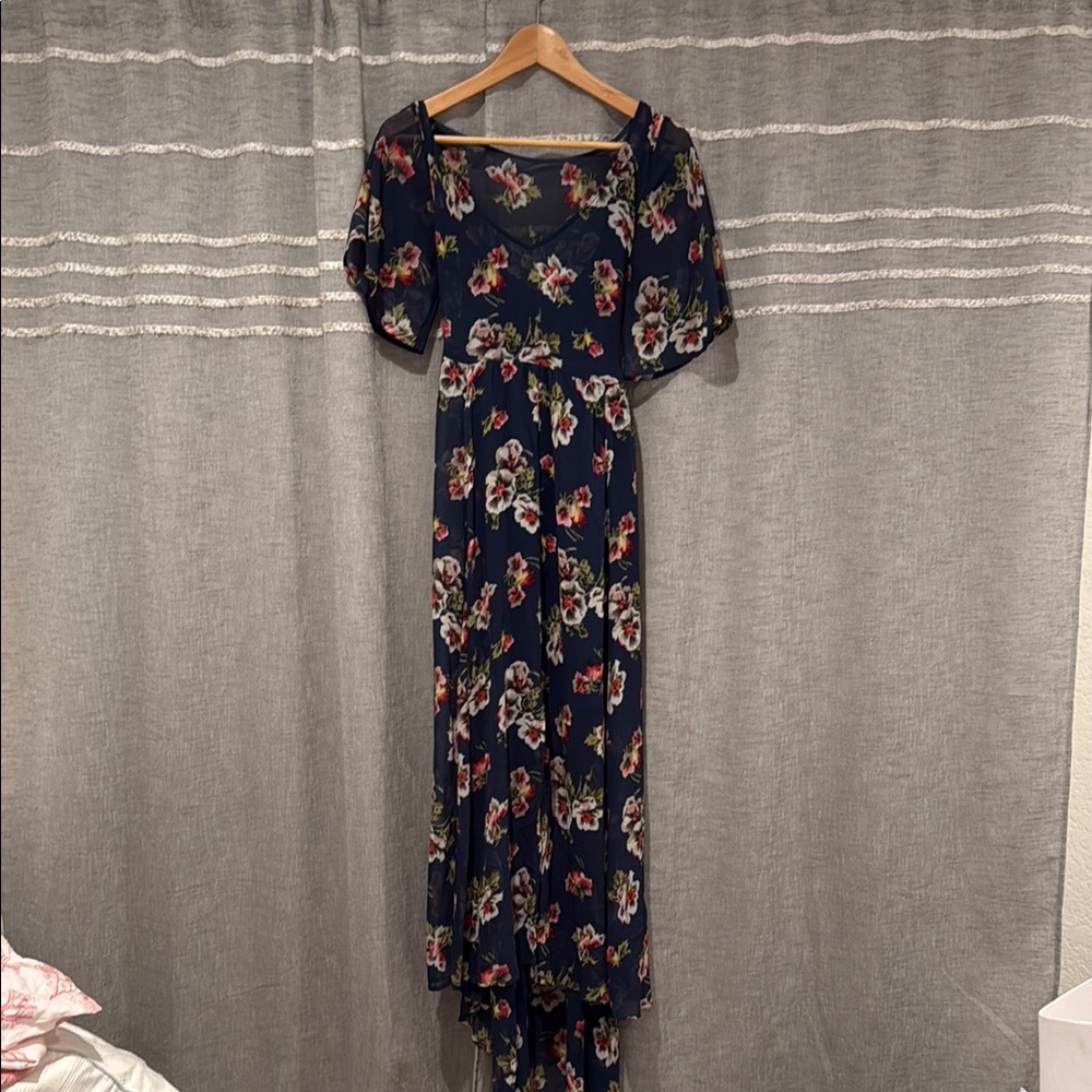 Abercrombie Floral Maxi Dress with front Slit